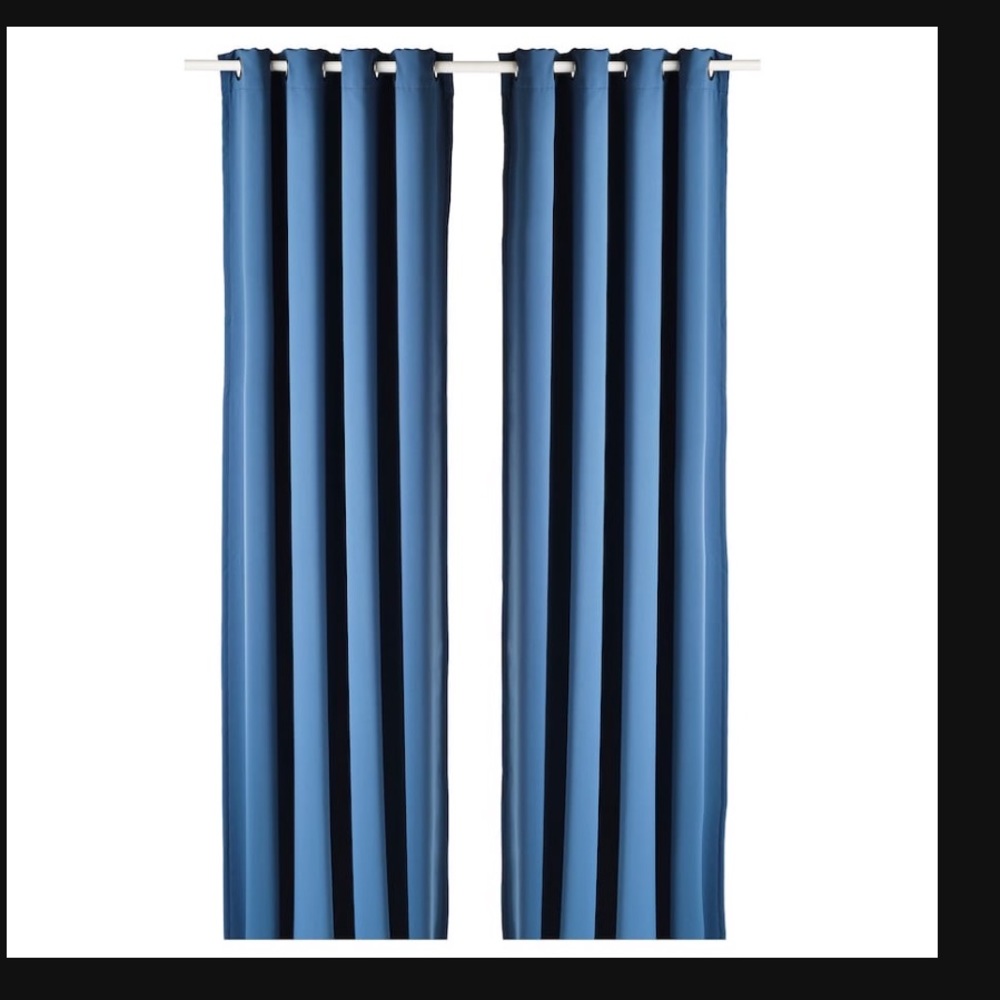 IKEA grey blue curtains